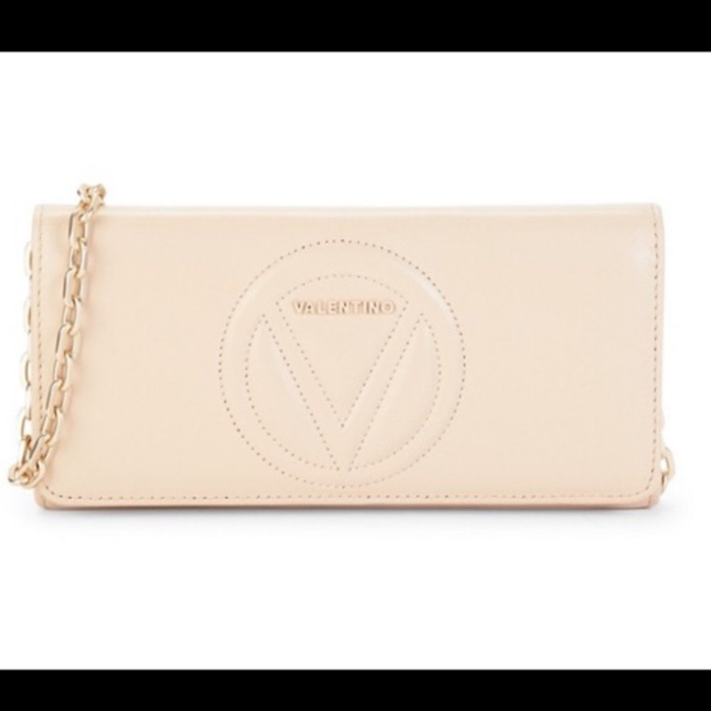 Valentino Ajah Dollaro Leather Chain Wallet